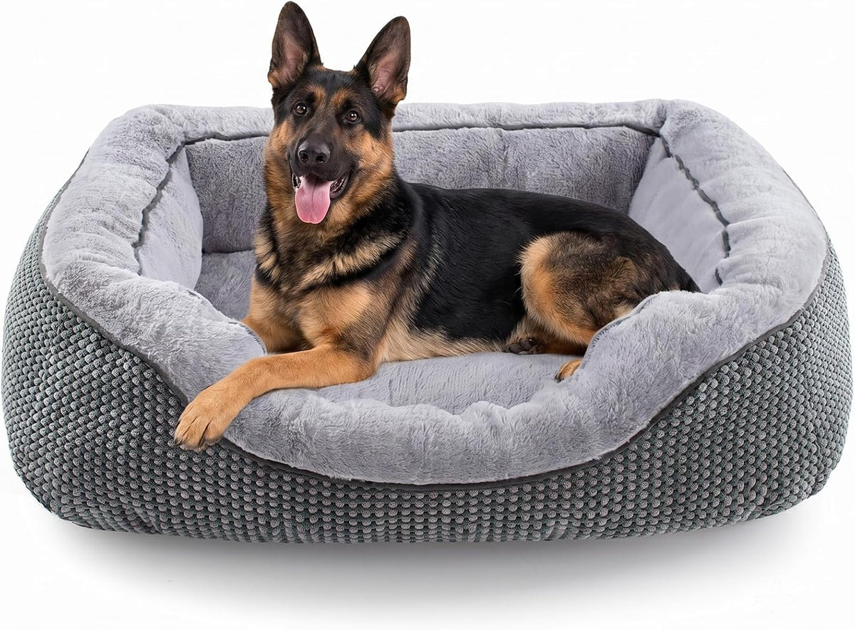 Small Dog Bed for Small Dogs, Cat Beds for Indoor Cats Washable, Orthopedic Dog Bed, Warming Soft Calming Sleeping Puppy Bed Durable Pet Bed with Anti-Slip Bottom S(20"x19"x6")