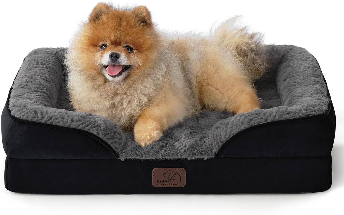 Bedsure Orthopedic Dog Bed Medium Washable Original Design, 28" Grey