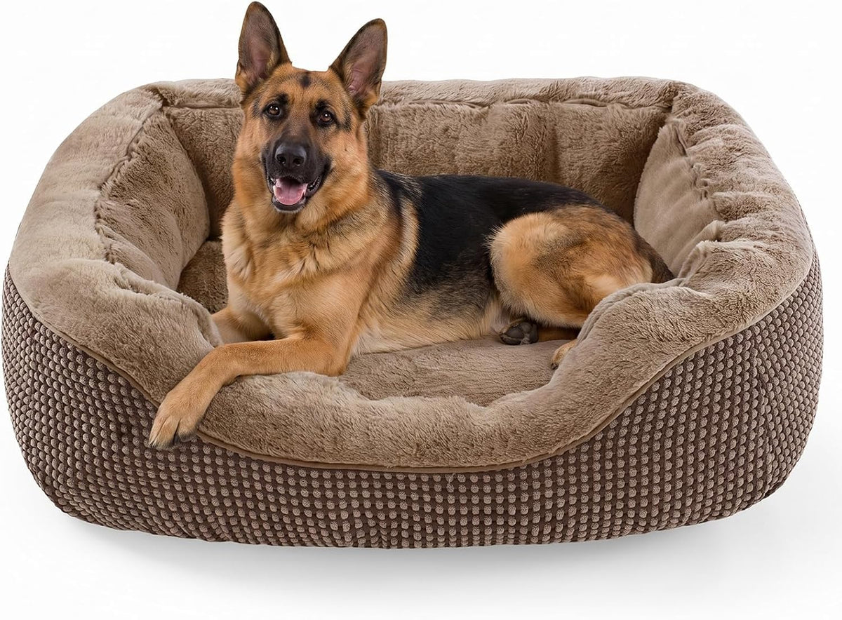 Small Dog Bed for Small Dogs, Cat Beds for Indoor Cats Washable, Orthopedic Dog Bed, Warming Soft Calming Sleeping Puppy Bed Durable Pet Bed with Anti-Slip Bottom S(20"x19"x6")