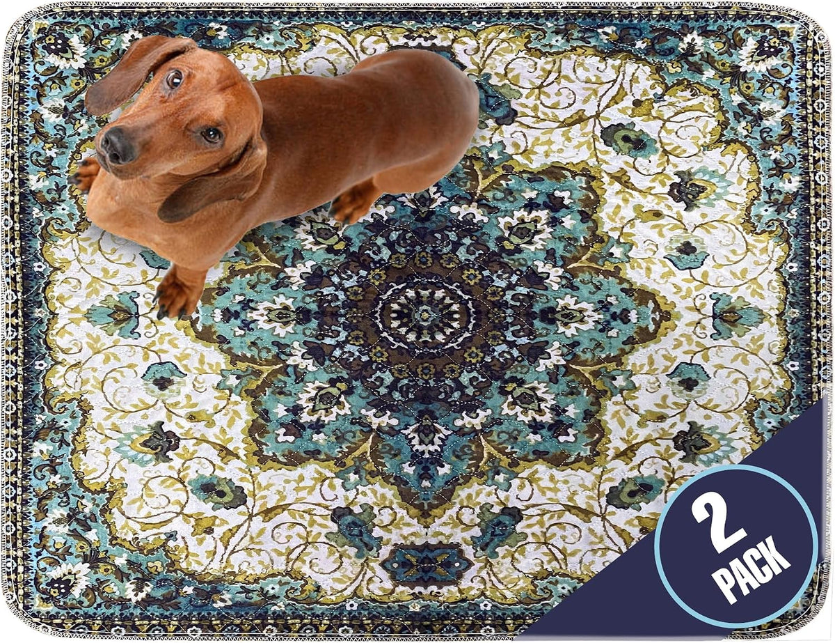 PUPIBOO Washable Pee Pads for Dogs and Cats - Super Absorbent Reusable Puppy Training Pads - 100% Waterproof, Leak-Proof & Non-Slip Whelping Pads for Pet Housebreaking